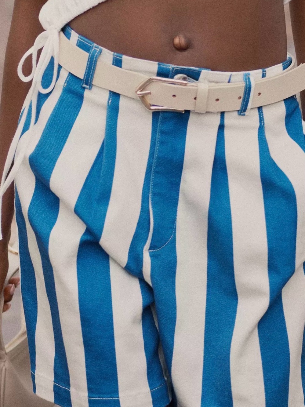 Maeve Anthropologie “Parasol Stripe Dad Shorts”